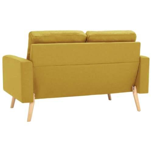2-dijelni set sofa od tkanine žuti - Žuta Fotelja + dvosjed Cijena