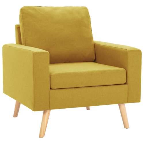 2-dijelni set sofa od tkanine žuti - Žuta Fotelja + dvosjed Cijena