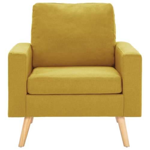 2-dijelni set sofa od tkanine žuti - Žuta Fotelja + dvosjed Cijena