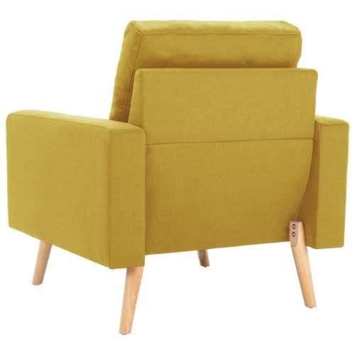 2-dijelni set sofa od tkanine žuti - Žuta Fotelja + dvosjed Cijena