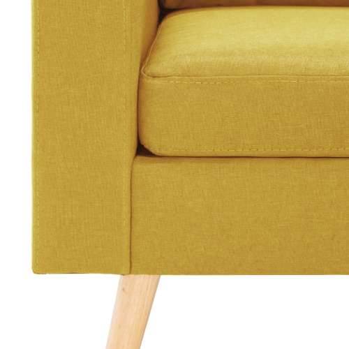 2-dijelni set sofa od tkanine žuti - Žuta Fotelja + dvosjed Cijena