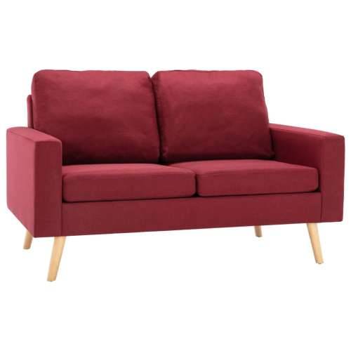 2-dijelni set sofa od tkanine crvena boja vina - boja crnog vina Fotelja + dvosjed Cijena