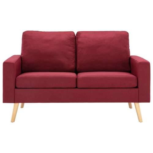 2-dijelni set sofa od tkanine crvena boja vina - boja crnog vina Fotelja + dvosjed Cijena