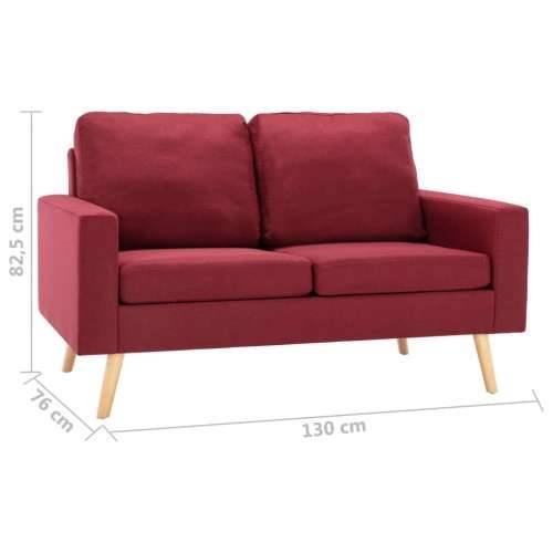 2-dijelni set sofa od tkanine crvena boja vina - boja crnog vina Fotelja + dvosjed Cijena