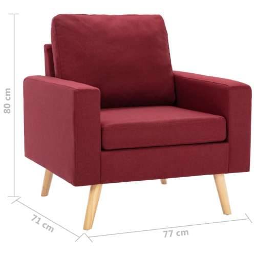 2-dijelni set sofa od tkanine crvena boja vina - boja crnog vina Fotelja + dvosjed Cijena