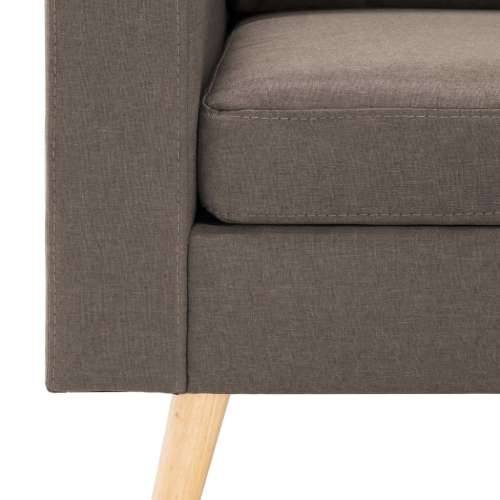 2-dijelni set sofa od tkanine smeđe-sivi Cijena