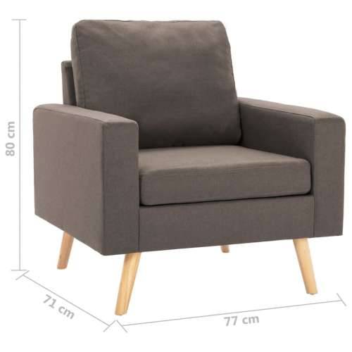 2-dijelni set sofa od tkanine smeđe-sivi Cijena