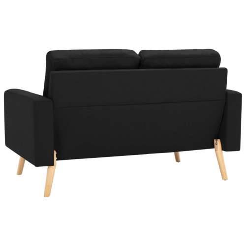 2-dijelni set sofa od tkanine crni Cijena
