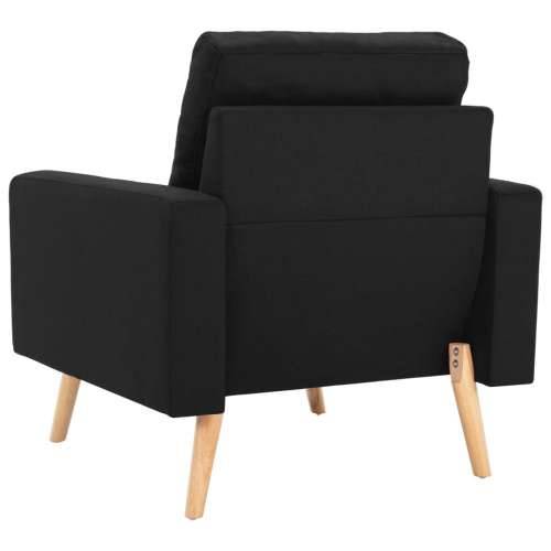 2-dijelni set sofa od tkanine crni Cijena