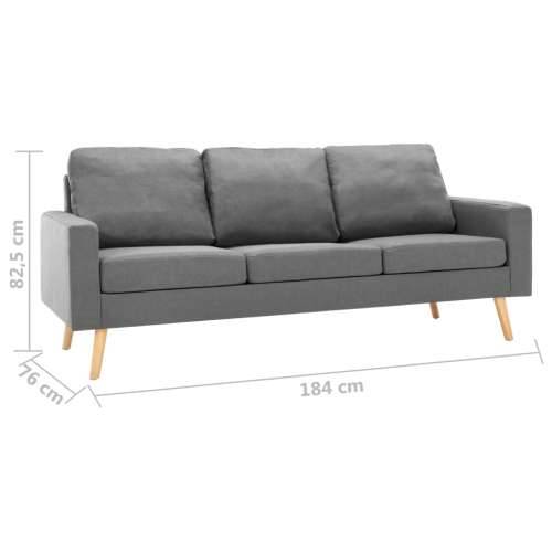 2-dijelni set sofa od tkanine svjetlosivi Cijena