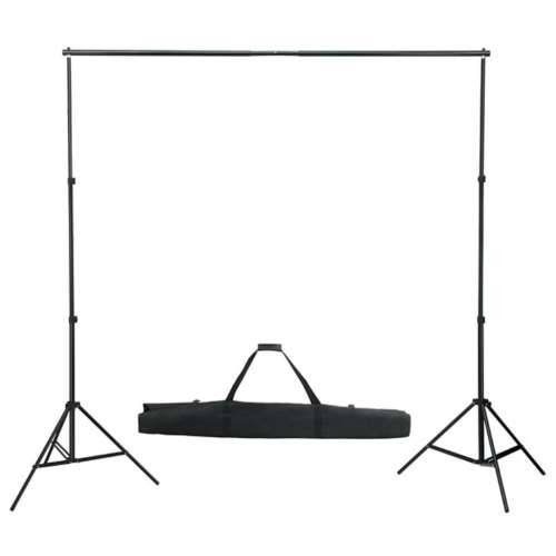 Oprema za fotografski studio sa setom svjetiljki i pozadinom - Crna 300 x 300 cm 1 Cijena