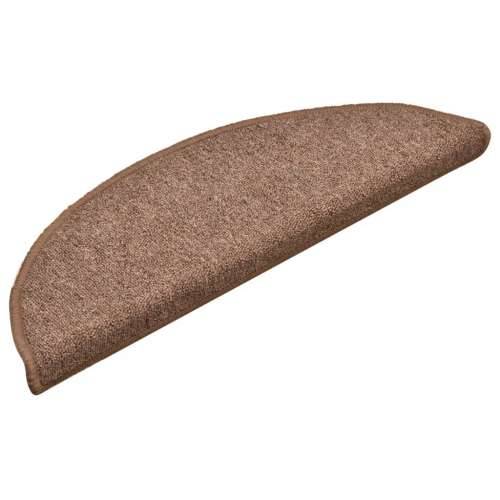 Tepisi za stepenice 15 kom smeđi 56 x 17 x 3 cm - Smeđa 56 x 17 x 3 cm 15 Cijena