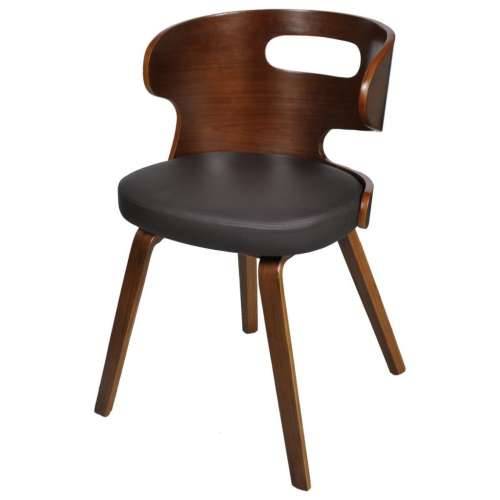 Blagovaonske stolice od umjetne kože 6 kom smeđe - black and dark brown 6 Cijena