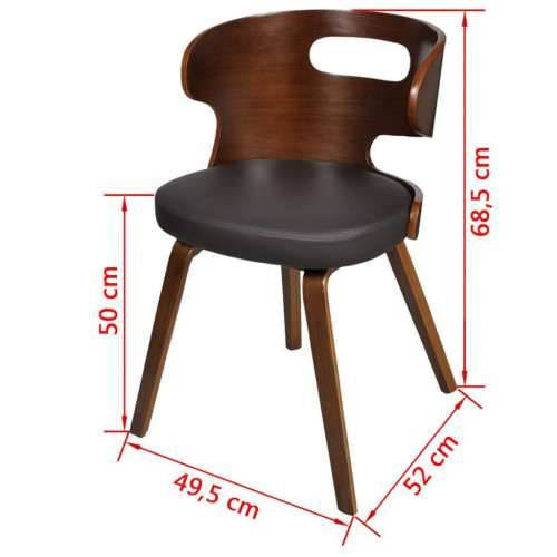 Blagovaonske stolice od umjetne kože 6 kom smeđe - black and dark brown 6 Cijena