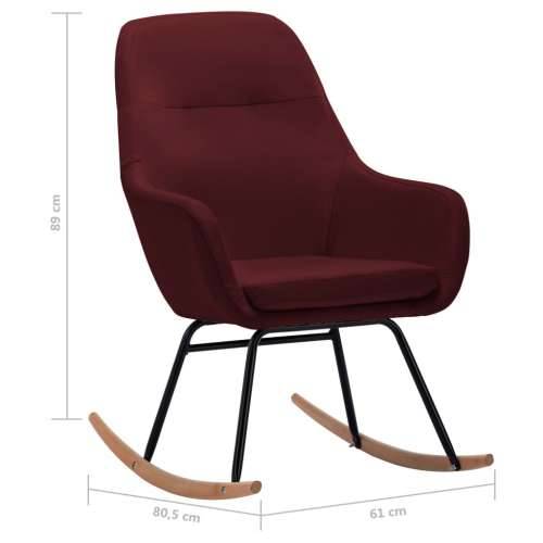 Stolica za ljuljanje od tkanine crvena boja vina Cijena