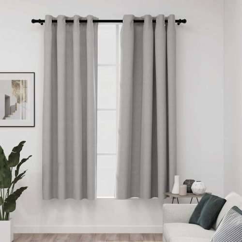 Zavjese za zamračivanje s prstenima 2 kom sive 140 x 175 cm - Siva 140 x 175 cm 2 Cijena