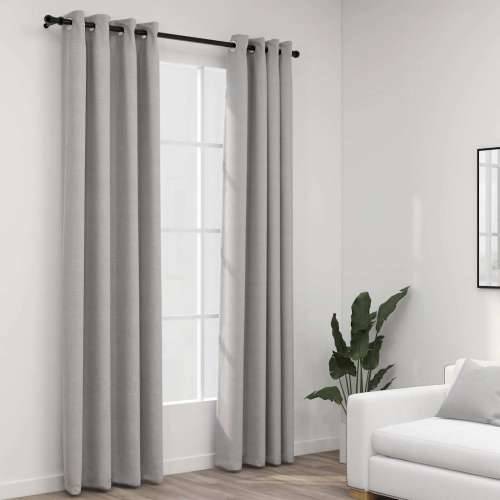 Zavjese za zamračivanje s prstenima 2 kom sive 140 x 245 cm - Siva 140 x 245 cm 2 Cijena