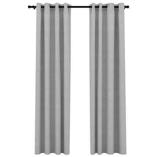 Zavjese za zamračivanje s prstenima 2 kom sive 140 x 245 cm - Siva 140 x 245 cm 2 Cijena
