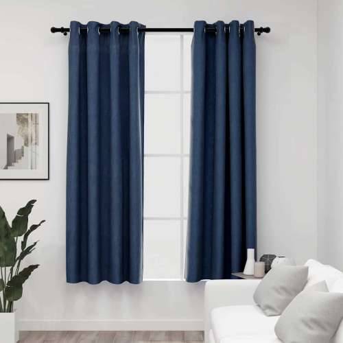 Zavjese za zamračivanje s prstenima 2 kom plave 140 x 175 cm - Plava 140 x 175 cm 2 Cijena