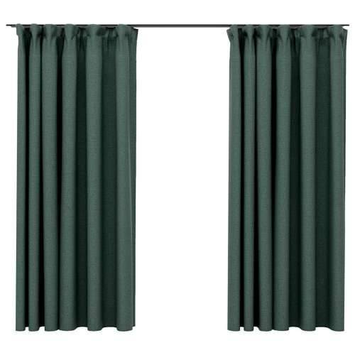 Zavjese za zamračivanje s kukama 2 kom zelene 140 x 175 cm - Zelena 140 x 175 cm 2 Cijena