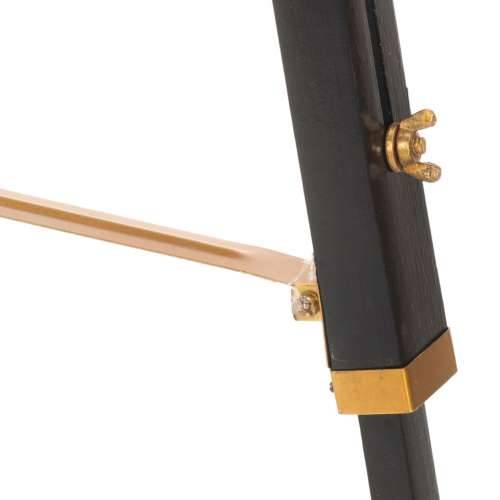 Podna svjetiljka s tronošcem crno-zlatna od tikovine 141 cm Cijena