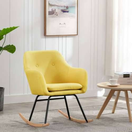 Stolica za ljuljanje od tkanine boja senfa Cijena