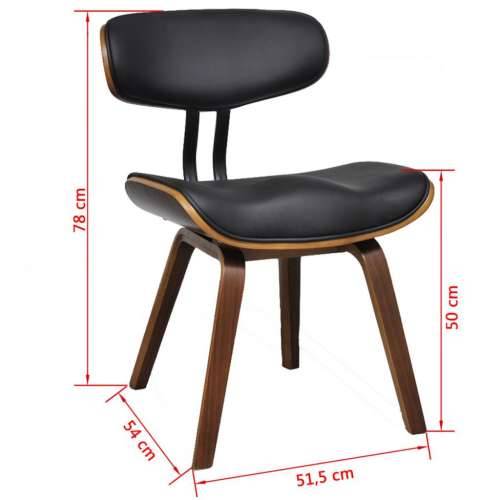 Blagovaonske stolice 6 kom od zaobljenog drva i umjetne kože Cijena