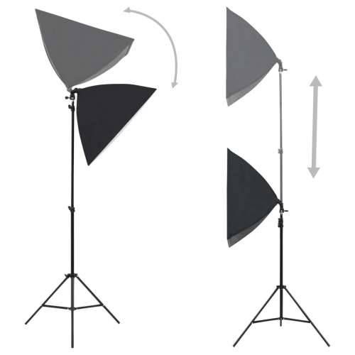 Komplet fotografske opreme sa svjetlima softbox i pozadinom - Crna 300 x 300 cm 1 Cijena
