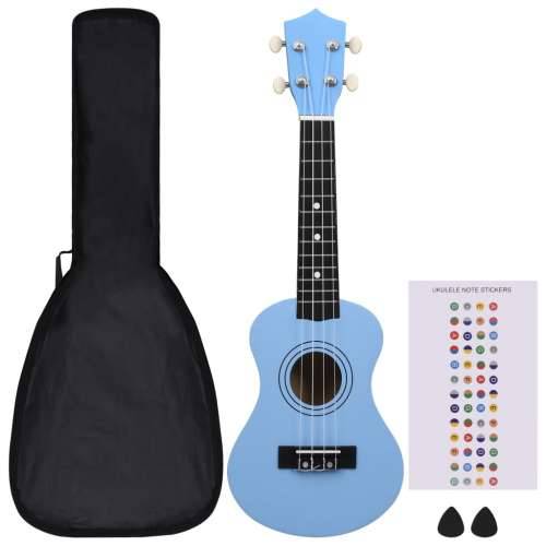 Set dječjeg ukulelea Soprano s torbom svjetloplavi 21 ” - Plava 21” Cijena