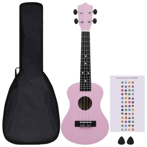 Set dječjeg ukulelea Soprano s torbom ružičasti 23 ” Cijena