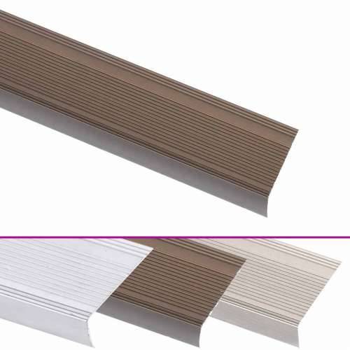 Rubnjaci za stepenice L-oblika 5 kom aluminijski 90 cm smeđi - Smeđa 90 cm (5 pcs) Traka Cijena