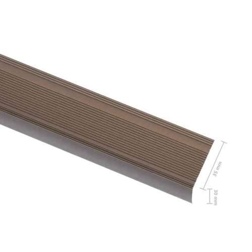Rubnjaci za stepenice L-oblika 5 kom aluminijski 90 cm smeđi - Smeđa 90 cm (5 pcs) Traka Cijena
