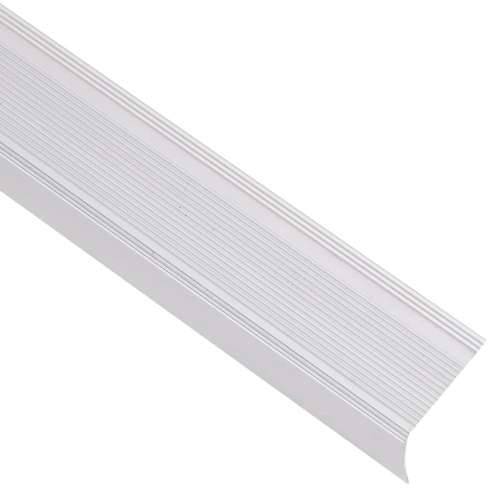 Rubnjaci za stepenice L-oblika 5 kom aluminijski 100 cm srebrni - Srebrno 100 cm (5 kom) Traka Cijena