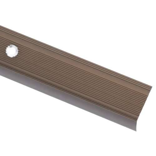 Rubnjaci za stepenice L-oblika 5 kom aluminijski 100 cm smeđi - Smeđa 100 cm (5 kom) Vijci Cijena