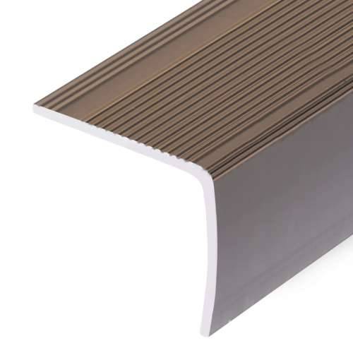 Rubnjaci za stepenice L-oblika 5 kom aluminijski 100 cm smeđi - Smeđa 100 cm (5 kom) Vijci Cijena