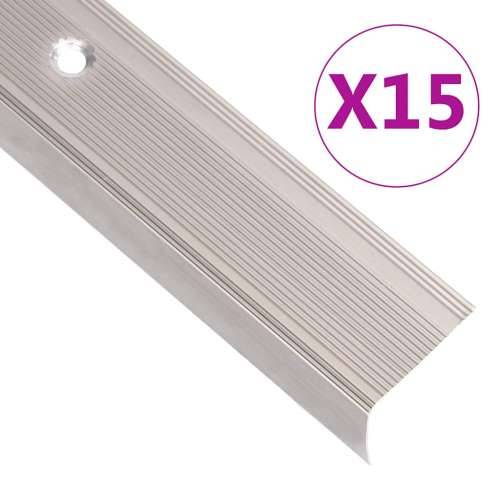 Rubnjaci za stepenice L-oblika 15 kom aluminijski 100 cm bež - Šampanjca 100 cm (15 pcs) Vijci Cijena