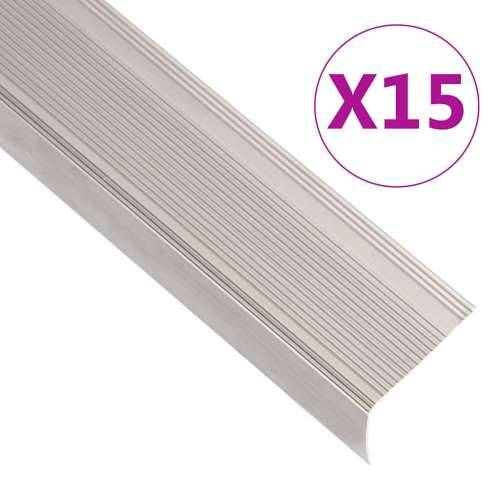 Rubnjaci za stepenice L-oblika 15 kom aluminijski 100 cm bež - Šampanjca 100 cm (15 pcs) Traka Cijena