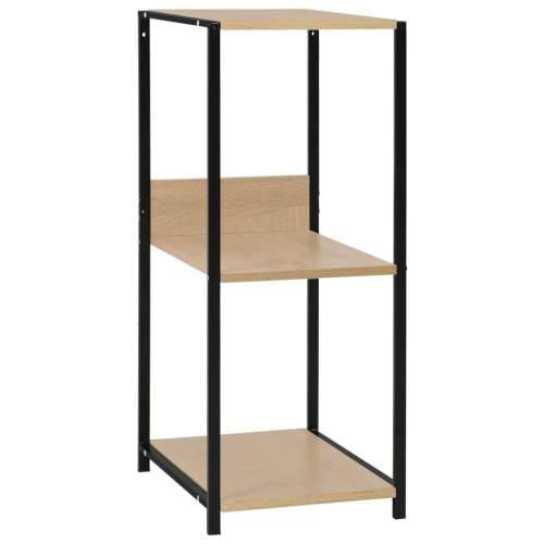Male ravne police za knjige crne i hrast 33,5x39,6x79,7 cm drvo - crna i hrast 1 Cijena