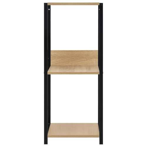 Male ravne police za knjige crne i hrast 33,5x39,6x79,7 cm drvo - crna i hrast 1 Cijena