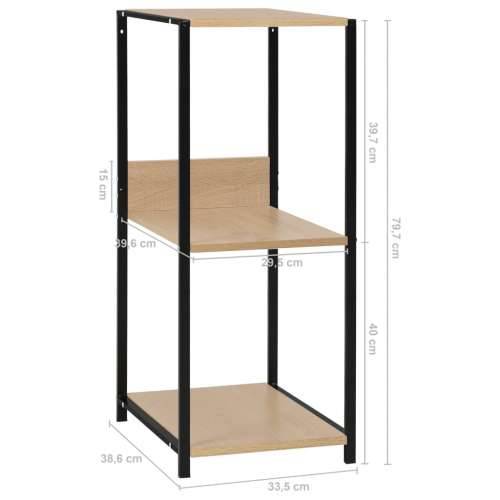 Male ravne police za knjige crne i hrast 33,5x39,6x79,7 cm drvo - crna i hrast 1 Cijena