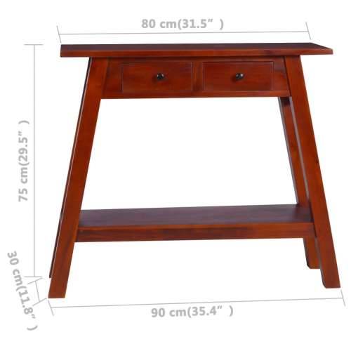 Konzolni stol klasični smeđi 90x30x75cm masivno drvo mahagonija - klasična smeđa 1 Cijena
