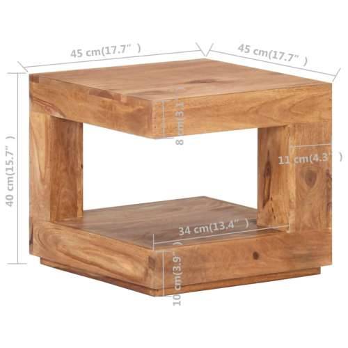 Stolić za kavu 45 x 45 x 40 cm od masivnog bagremovog drva - 1 Masivno bagremovo drvo Cijena
