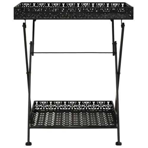 Sklopivi Stolić za kavu starinski metalni 58 x 35 x 72 cm crni Cijena