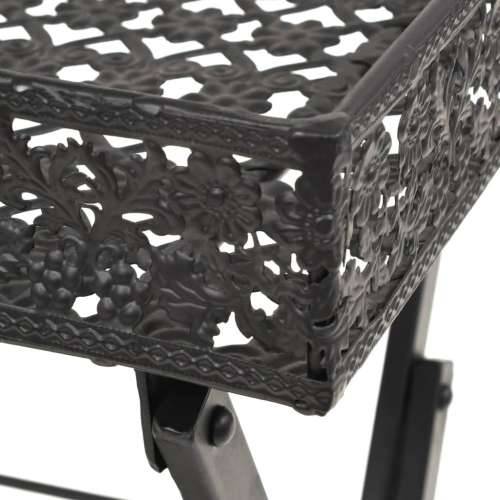 Sklopivi Stolić za kavu starinski metalni 58 x 35 x 72 cm crni Cijena