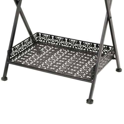 Sklopivi Stolić za kavu starinski metalni 58 x 35 x 72 cm crni Cijena
