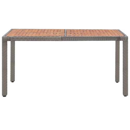 Vrtni stol sivi 150x90x75 cm poliratan i masivno bagremovo drvo Cijena