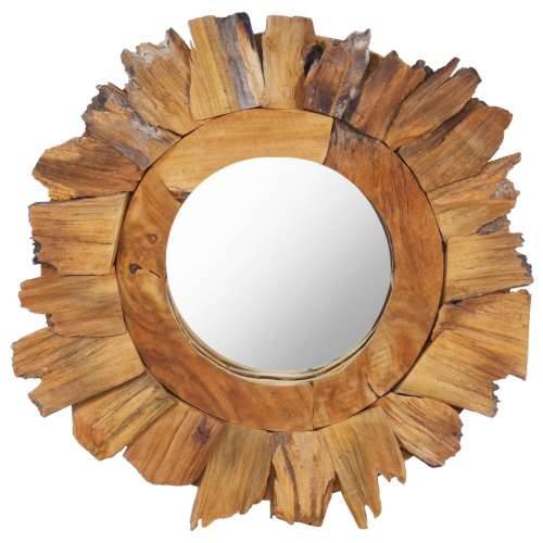 Zidno ogledalo od tikovine 40 cm okruglo