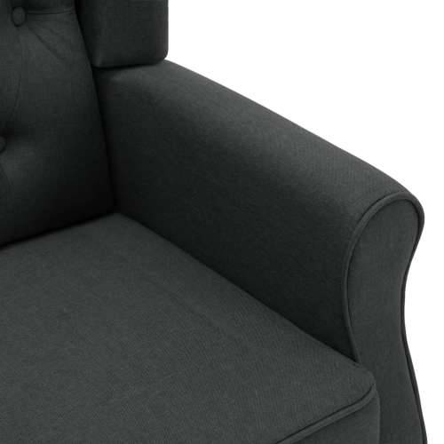 Masažna fotelja od tkanine s tabureom tamnosiva Cijena