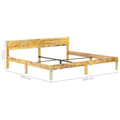 Okvir za krevet od masivnog obnovljenog drva 200 x 200 cm - 200 x 200 cm masivno obnovljeno drvo Cijena