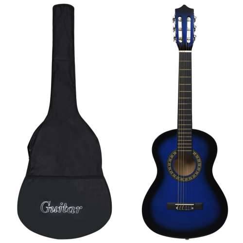 Klasična gitara za početnike i djecu s torbom plava 1/2 34 ”
